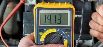 A clear image of a meter on how to test alternator with multimeter, (speedalternators.com).