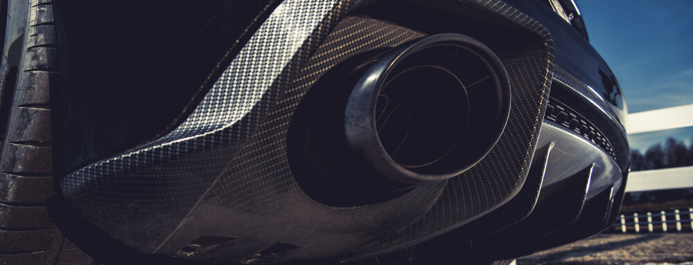 Close up view of Sports Exhaust System Car Muffler, (speedalternators.com).